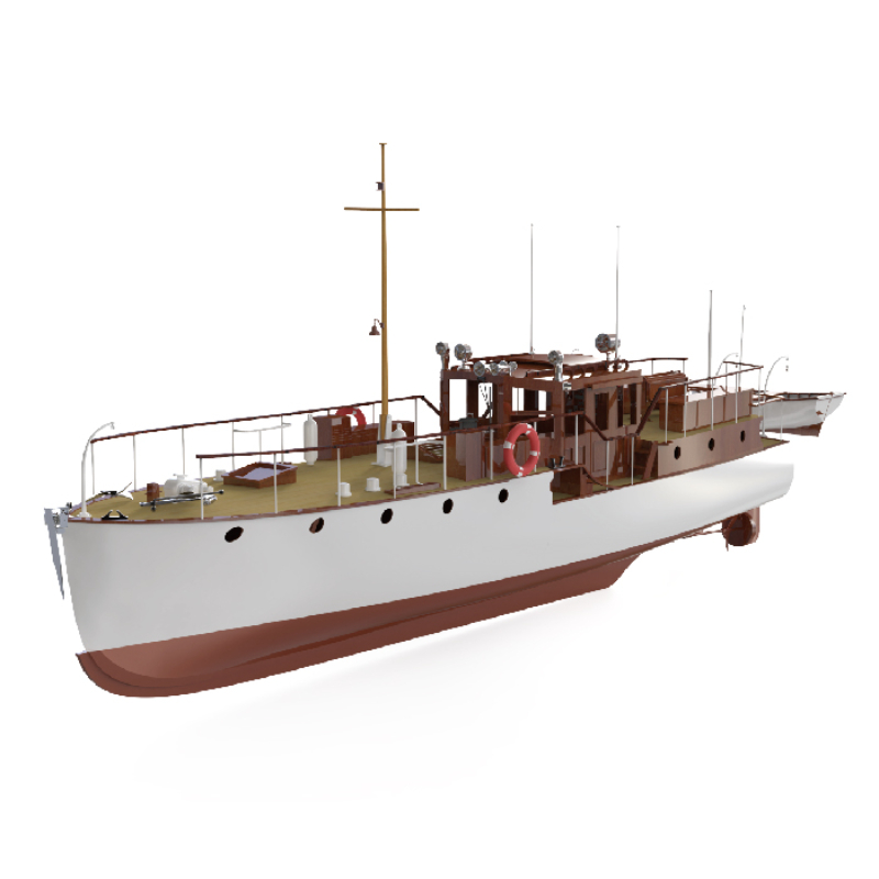 リモコン付き木製ボート,880mm,1/18木製ボートキット - Model Kit Yacht のレビューと価格